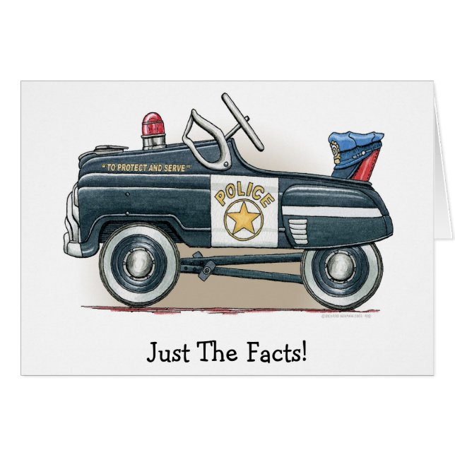 Politie Pedal Car Car (Voorkant Horizontaal)