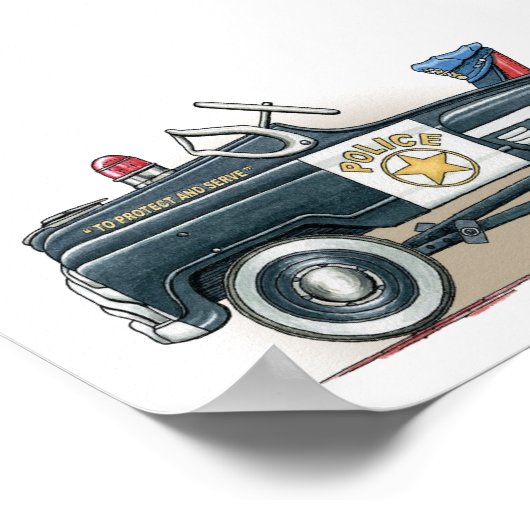 Politie Pedal Car Car Poster (Hoek)