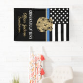 Politie pensioen blauwe lijn wetshandhaving spandoek (Insitu)