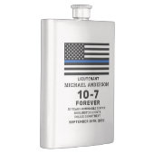 Politie pensioen cadeau personaliseren dunne blauw flacon (Rechts)