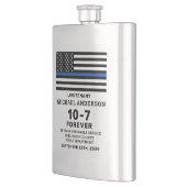 Politie pensioen cadeau personaliseren dunne blauw flacon (Links)