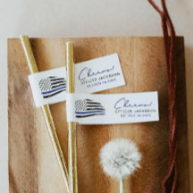 Politie pensioen Dunne Blauwe Lijn Stro Vlag