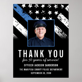 Politie Pensioen Fotofeestje Welkom Poster