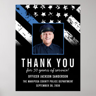  Politie Pensioen Fotofeestje Welkom Poster