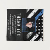 Politie Pensioen Fotofeestje Welkom Wandkleed (Voorkant (horizontaal))