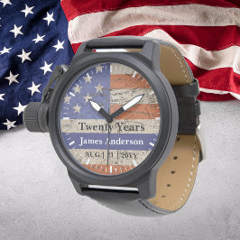 Politie Pensioen Horloge Dunne Blauwe Lijn US vlag