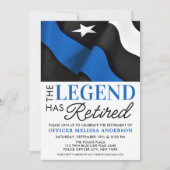 Politie Pensioen Partij Blauwe Amerikaanse Vlag Kaart (Voorkant)