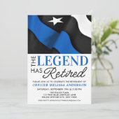 Politie Pensioen Partij Blauwe Amerikaanse Vlag Kaart (Staand voorkant)