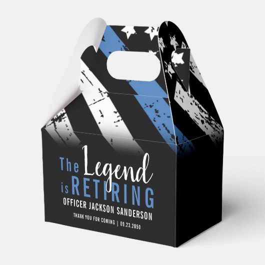 Politie Pensioen Partij Blue Line Wetshandhaving Bedankdoosjes (Voorkant Zijde)