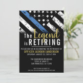 Politie Pensioen Partij Blue Line Wetshandhaving Kaart (Staand voorkant)