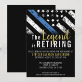 Politie Pensioen Partij Blue Line Wetshandhaving Kaart (Voorkant / Achterkant)