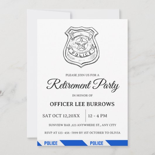 Politie Pensioen Partij Kaart (Voorkant)