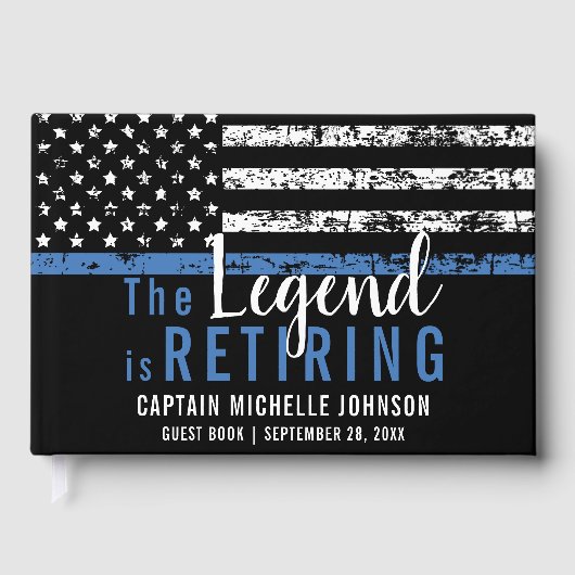 Politie Pensioen Partij Pensionering Wetshandhavin Gastenboek (Voorkant)