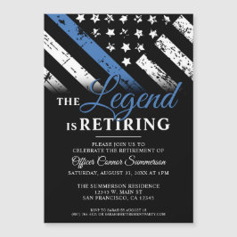 Politie Pensioen Partij Pensionering Wetshandhavin Magnetische Uitnodiging