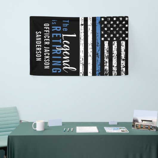 Politie Pensioen Partij Pensionering Wetshandhavin Spandoek (Beurs)