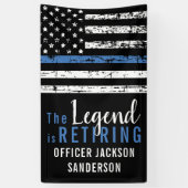 Politie Pensioen Partij Pensionering Wetshandhavin Spandoek (Verticaal)