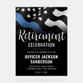 Politie Pensioen Partij Wetshandhaving Welkom Acryl Bord (Voorkant)