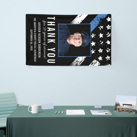  Politie Pensioen Party Foto Spandoek (Beurs)