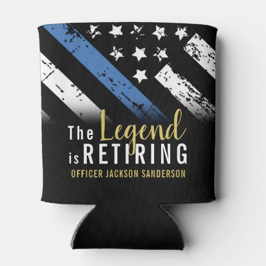 Politie Pensioenblauwe lijn Vlaggenwet Handhaving Blikjeskoeler (Achterkant)