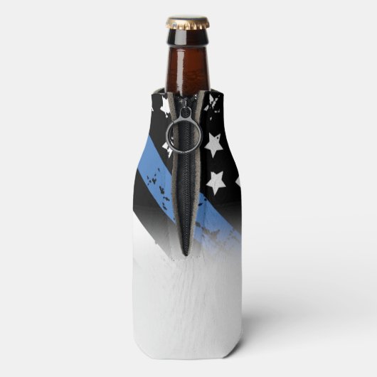 Politie Pensioenblauwe lijn Vlaggenwet Handhaving Flesjeskoeler (Fles Achterkant)