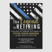 Politie Pensioenblauwe lijn Vlaggenwet Handhaving Magnetische Uitnodiging (Voorkant)