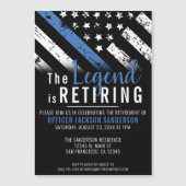 Politie Pensioenblauwe lijn Vlaggenwet Handhaving Magnetische Uitnodiging (Voorkant)