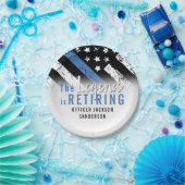 Politie Pensioenblauwe lijn Vlaggenwet Handhaving Papieren Bordje (Feest)