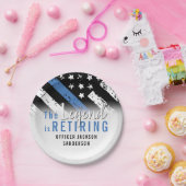 Politie Pensioenblauwe lijn Vlaggenwet Handhaving Papieren Bordje (Feest)