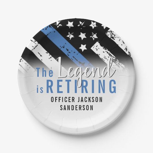 Politie Pensioenblauwe lijn Vlaggenwet Handhaving Papieren Bordje (Voorkant)