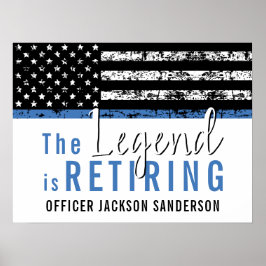 Politie Pensioenblauwe lijn Vlaggenwet Handhaving Poster