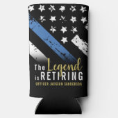 Politie Pensioenblauwe lijn Vlaggenwet Handhaving Seltzer Blikjeskoeler (Achterkant)