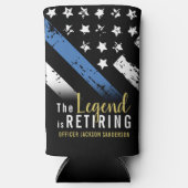 Politie Pensioenblauwe lijn Vlaggenwet Handhaving Seltzer Blikjeskoeler (Voorkant)