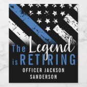 Politie Pensioenblauwe lijn Vlaggenwet Handhaving Wijn Etiket (Enkel label)