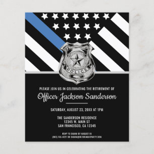 Politie Pensioenwet Handhaving Party Uitnodiging Flyer