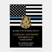 Politie pensionering rechtshandhaving ambtenaar we acryl bord (Voorkant)