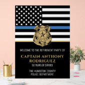 Politie pensionering rechtshandhaving ambtenaar we acryl bord (Huwelijk)