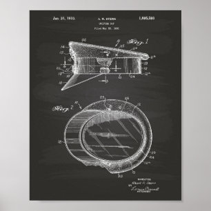 Politie Pet 1933 Patent Art - Chalkboard Poster
