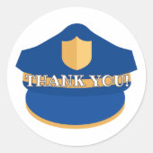 Politie Pet dank u Ronde Sticker (Voorkant)
