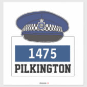 Politie Pet met Naam & Nummer Sticker (Vel)