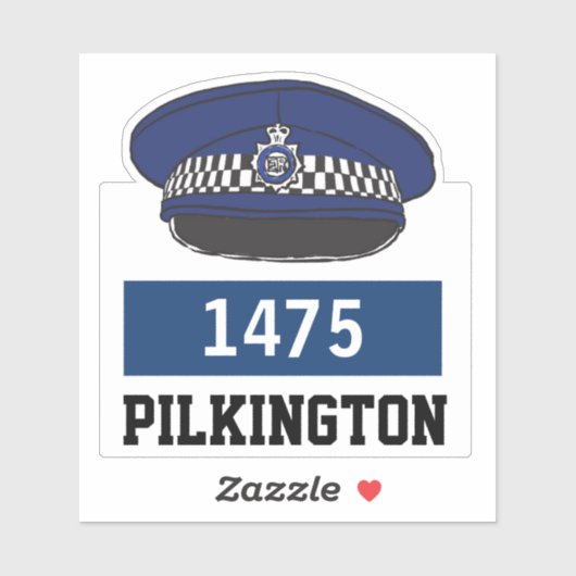 Politie Pet met Naam & Nummer Sticker (Vel)