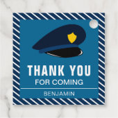 Politie Pet Verjaardagsfeestje Bedankjes Labels (Achterkant)