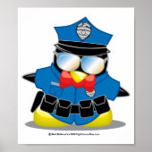 Politie-pinguïn Poster (Voorkant)