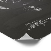 Politie Pistool 1881 Patent Art - Chalkboard Poster (Hoek)