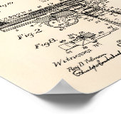 Politie Pistool 1911 Octrooikunst - Oude pooier Poster (Hoek)