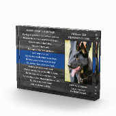 Politie politie Dog Memorial Fallen Politie K9 Fotoblokken (Rechts)