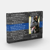 Politie politie Dog Memorial Fallen Politie K9 Fotoblokken (Links)