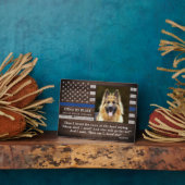 Politie politie Dog Memorial Fallen Politie K9 Fotoplaat (Zijkant)