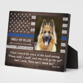 Politie politie Dog Memorial Fallen Politie K9 Fotoplaat (Zijkant)