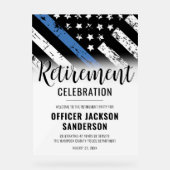 Politie Politie Pensioen Partij Welkom Acryl Bord (Voorkant)