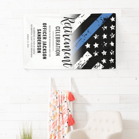 Politie Politie Pensioen Partij Welkom Spandoek (Insitu)